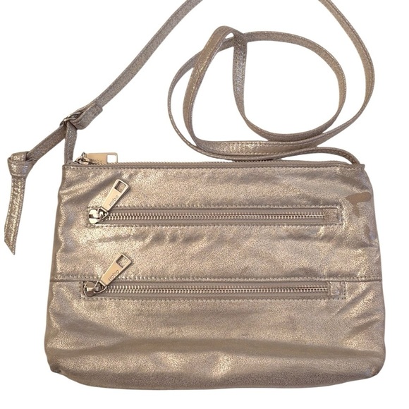 HOBO Vintage Mara Leather Crossbody Bag Silver - Picture 1 of 8